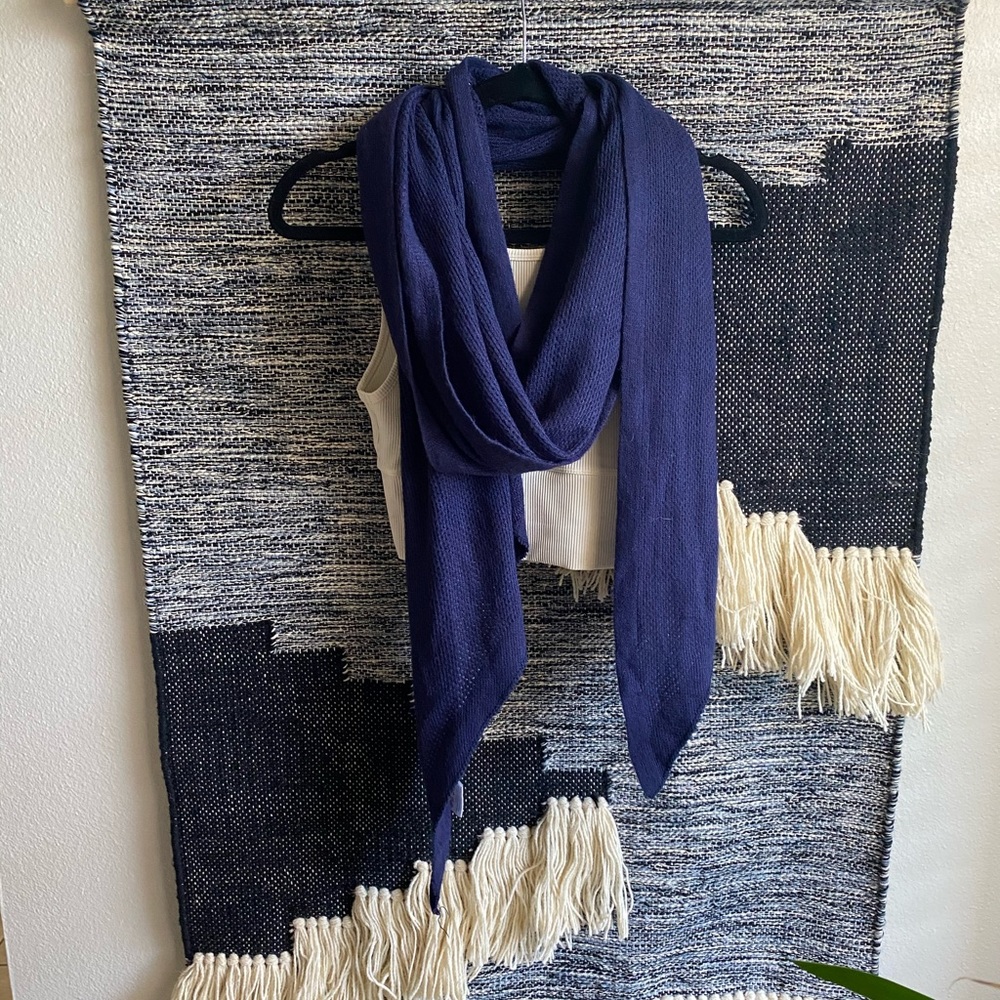 Aldo -scarf, navy knit scarf